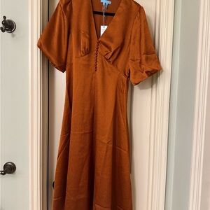 Draper James Maisy Midi Dress in Gingerbread